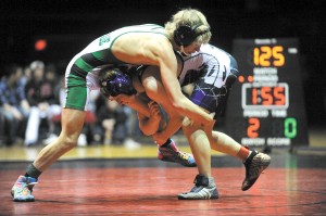 <p>NICK WOLCOTT/CHRONICLE Belgrade's Bryce Weatherston, left, leads
14 Panthers into the Class A state wrestling meet this weekend in
Billings.</p>
