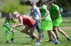 <p>The Bozeman Middle School girls lacrosse team plays against the Missoula Lacrosse team this past Saturday at Christie Fields Park in Bozeman. The sport is gaining popularity despite lack of field and local competition. </p>
