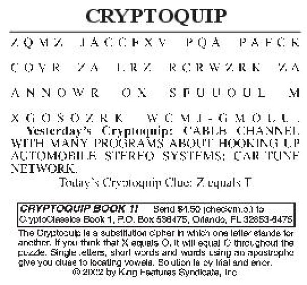 Cryptoquip Printable Customize And Print Cryptoquip Printable Customize And Print