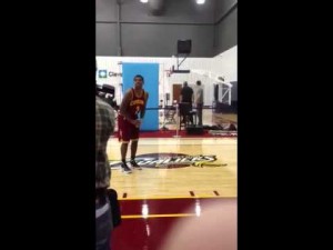 Kyrie Irving and Tristan Thompson at Cavaliers Media Day