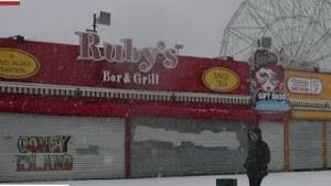 Late Winter Storm Blankets Coney Island