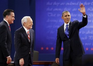 Barack Obama, Mitt Romney, Bob Schieffer