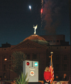Lighting the capitol dome