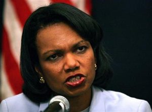 Rice calls for Hamas to work with Abbas 