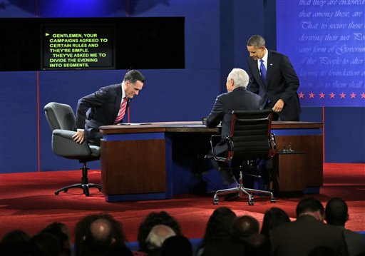 Barack Obama, Mitt Romney, Bob Schieffer