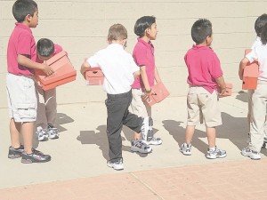 Aguilar Elementary students get new shoes