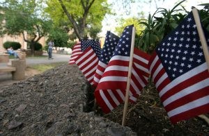 Flags for fallen troops dot ASU campus 