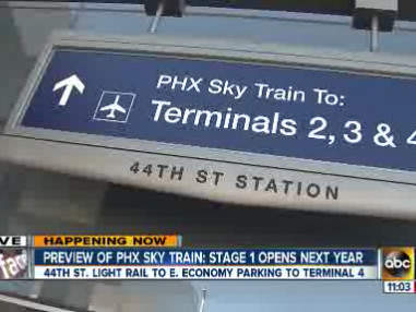 Phoenix Sky Harbor airport Sky Train nears end of 1st phase