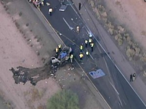 1 dead, several injured in I-10 bus crash near Casa Grande
