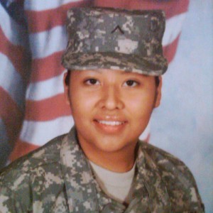 Army Pfc. Barbara Vieyra