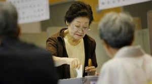Japan's ruling party enters elections as underdog 