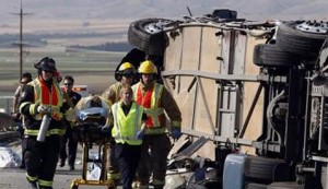 5 killed, dozens hurt in California bus crash 