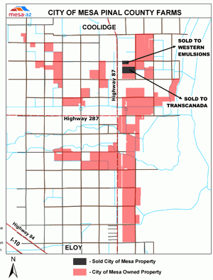 Land Mesa owns in Pinal County