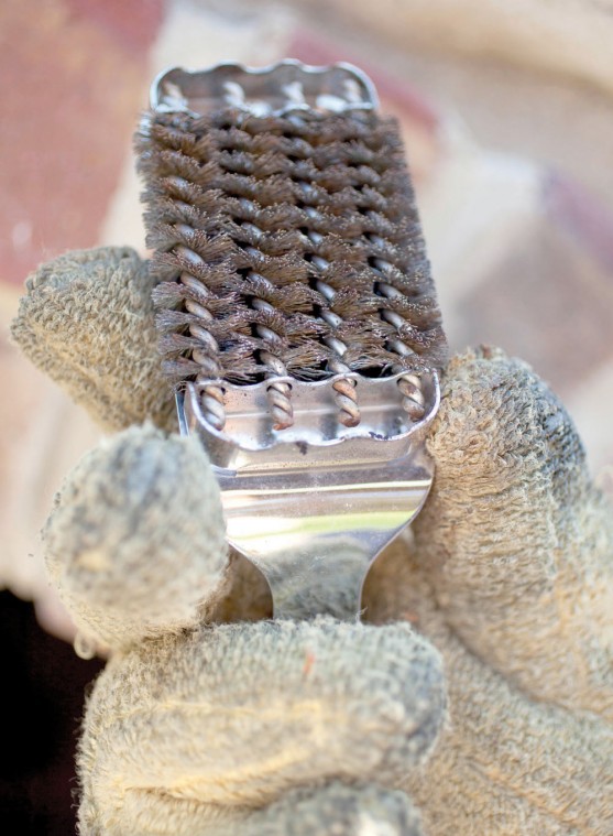 Grill brush caution
