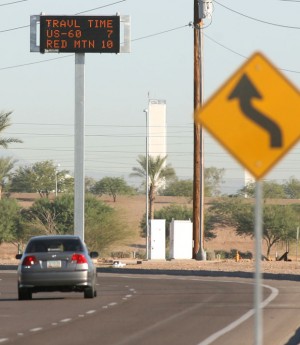 Travel time signs
