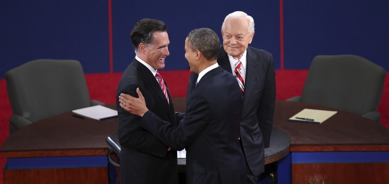 Mitt Romney, Barack Obama, Bob Schieffer