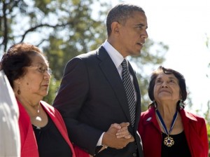 Barack Obama, Helen F. Chavez, Dolores Huerta