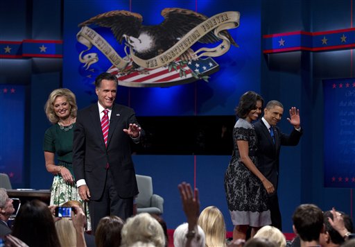 Mitt Romney, Barack Obama, Ann Romney, Michelle Obama