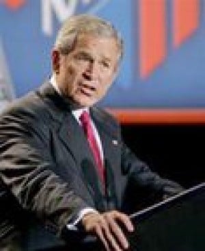 Bush reminds Americans U.S. is at war 