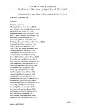 Boys Golf Alignment 2013-2015