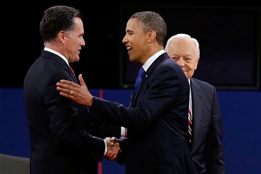 Mitt Romney, Barack Obama, Bob Schieffer