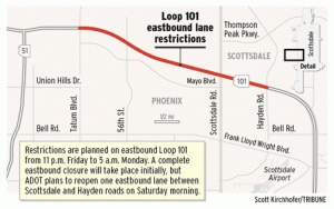 Loop 101 restricted for car-pool lane construction 