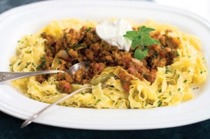 Chipotle barbecue porky pappardelle