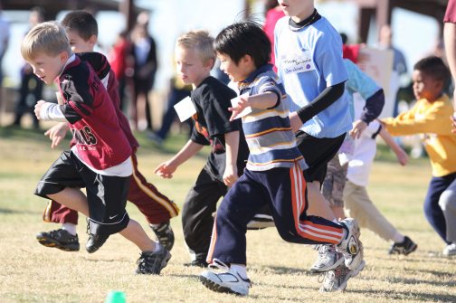 Students running their way to fitness 