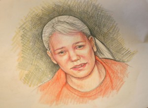 Maggie Keane sketch of Debra Milke