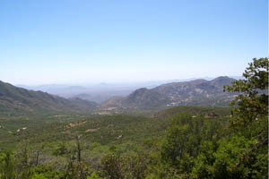 Driving up Four Peaks