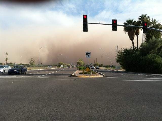 Dust storm near Arizona Avenue