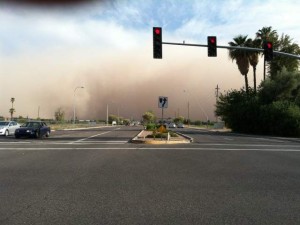 Dust storm near Arizona Avenue