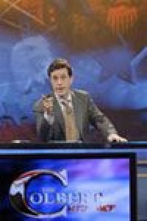Colbert spoofs cable-news punditry 