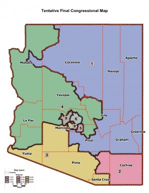 Arizona Statewide Congressional Redistricting Map -- Dec. 21, 2011