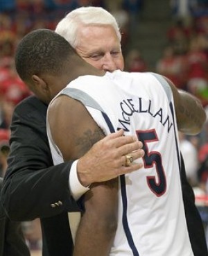 Olson makes appearance at final home game to honor seniors 