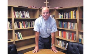 The bishop steps up 