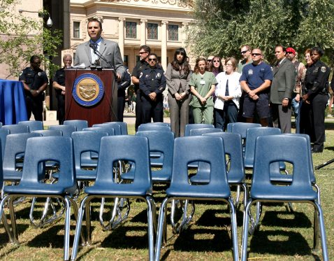 One empty chair for each child abuse death 