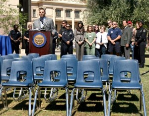 One empty chair for each child abuse death 