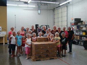 Riggs Elementary students make meals for starving children