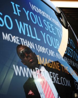 Man markets mobile billboards 