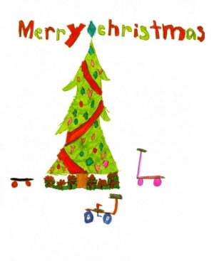 Jordyn De La Torre's holiday card art