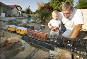 Backyard model railroads fun for residents 