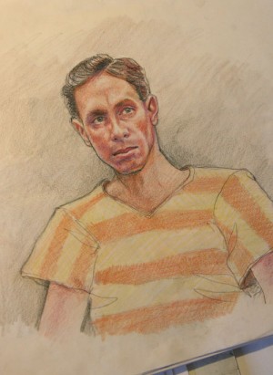 Maggie Keane sketch of Warren Jeffs