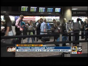 Flights canceled at Sky Harbor due to Hurricane Sandy