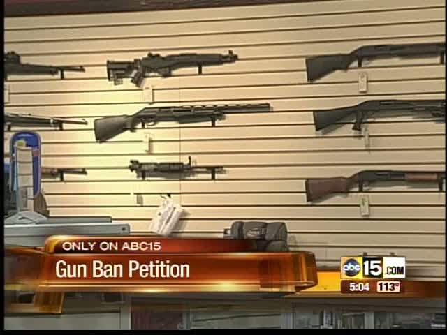 Gun ban petition
