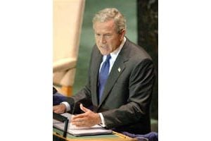 Bush urges world to unite with Iraq 