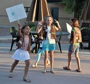 Local Brownies cross the ‘bridge' to Girl Scouts