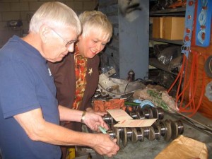 Crankshaft grinder Larry Heebner