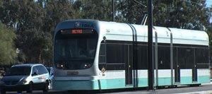 Light-rail trains run with new traffic signals 