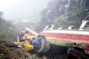 Bus plunges off Guatemala cliff; 34 dead 